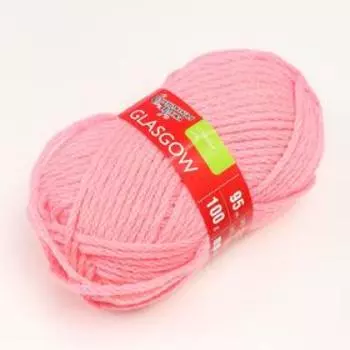 Пряжа Glasgow (Глазго) 50% шерсть англ кроссбред, 50% акрил 95м/100гр (79 ярк.роз.)