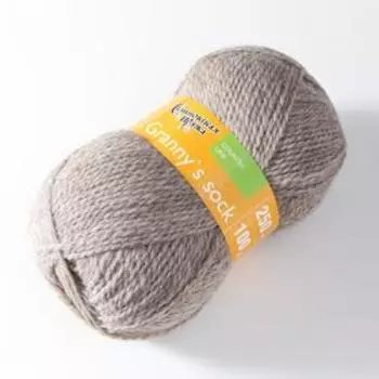 Пряжа Granny`s sock W (Бабушкин носок ЧШ) 100% шерсть 250м/100гр нат.т.коричн (105)