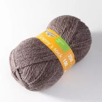 Пряжа Granny`s sock W (Бабушкин носок ЧШ) 100% шерсть 250м/100гр т.натуральный (574)