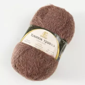 Пряжа "Хлопок травка" 65% хлопок 35% полиамид 220 м/100гр (101 капучино)