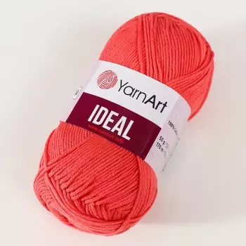Пряжа "Ideal" 100% хлопок 170м/50гр (236 коралл)