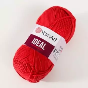 Пряжа "Ideal" 100% хлопок 170м/50гр (237 красный)