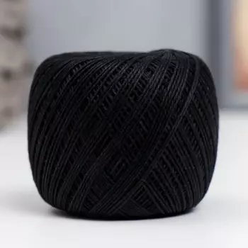 Пряжа "Iris" 100% хлопок мерсеризованный 138м/20гр (0935 черный)