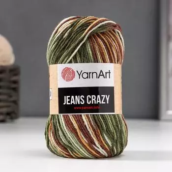 Пряжа "Jeans crazy" 55% хлопок, 45% акрил 160м/50гр (7203 принт)