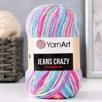 Пряжа "Jeans crazy" 55% хлопок, 45% акрил 160м/50гр (7205 принт)