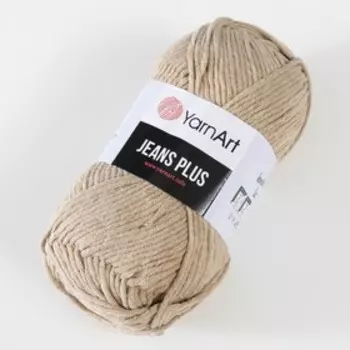 Пряжа для вязания спицами, крючком YarnArt, Jeans plus, 55% хлопок, 45% акрил, 160 м/100 г, (48 бежевый)