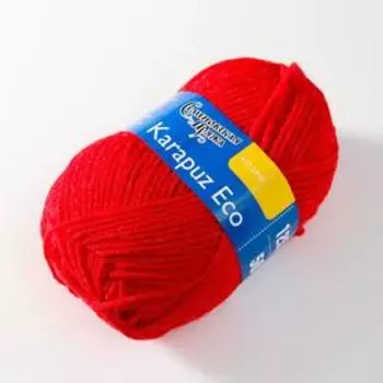 Пряжа Karapuz Eco (КарапузЭко) 90% акрил, 10% капрон 125м/50гр кармин (213)