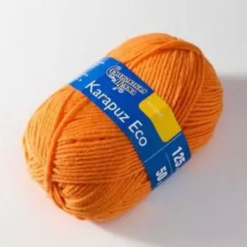 Пряжа Karapuz Eco (КарапузЭко) 90% акрил, 10% капрон 125м/50гр ярк.оранж (655)