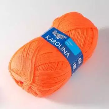 Пряжа Karolina (Каролина) 100% акрил 438м/100гр апельсин (142)
