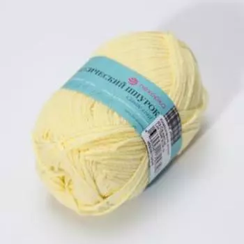 Пряжа "Классический шнурок" 60% хлопок, 40% акрил 135м/50гр (53-Св.желтый)