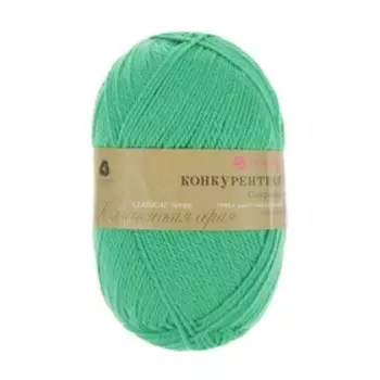 Пряжа "Конкурентная" 50% имп.шерсть, 50% акрил 250м/100гр (192-Зелень)