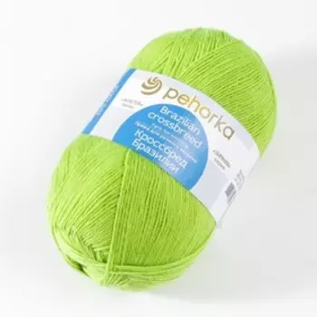 Пряжа "Кроссбред Бразилии" 50%меринос.шерсть, 50% акрил 500м/100гр (382-Яр.саванна)