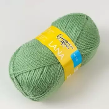 Пряжа Lana (Лана) 50% шерсть, 50% акрил 200м/50гр зел.яблоко (122)