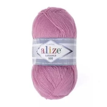 Пряжа "Lanagold 800" 49% шерсть, 51% акрил 730м/100гр (28 роза)