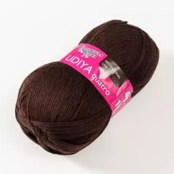 Пряжа Lidiya quatro (Лидия кватро) 50% шерсть, 50% акрил 400м/100гр (1443 махагон)
