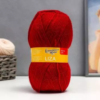 Пряжа Liza (Лиза) 15% шерсть, 35% ангора, 50% акрил 303м/100гр (215 георгин)
