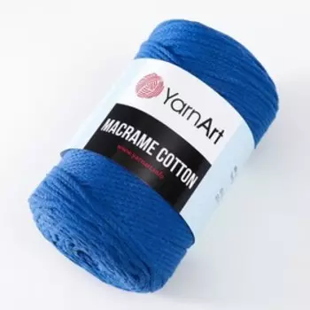 Пряжа "Macrame Cotton" 20% полиэстер, 80% хлопок 225м/250гр (772 василек)