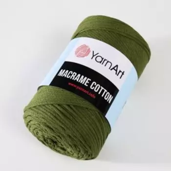 Пряжа "Macrame Cotton" 20% полиэстер, 80% хлопок 225м/250гр (787 аспарагус)
