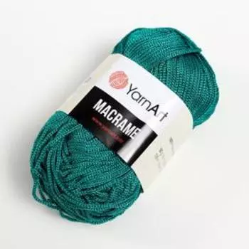 Пряжа "Macrame Макраме" 100% полиэстер 130м/90гр (158 изумруд)