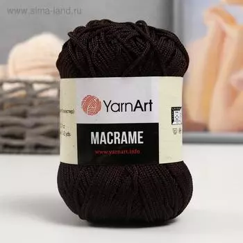 Пряжа "Macrame Макраме" 100% полиэстер 130м/90гр (157 шоколад)