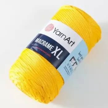 Пряжа "Macrame XL" 100% полиэстер 130м/250г (142 жёлтый)