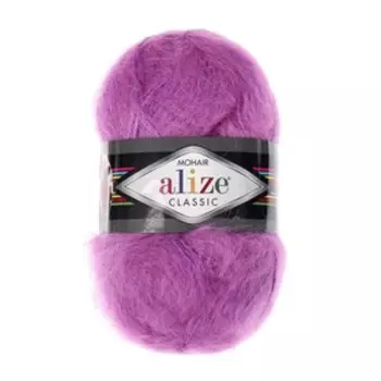 Пряжа "Mohair classic" 25% мохер, 24% шерсть, 51% акрил 200м/100гр (260 орхидея)