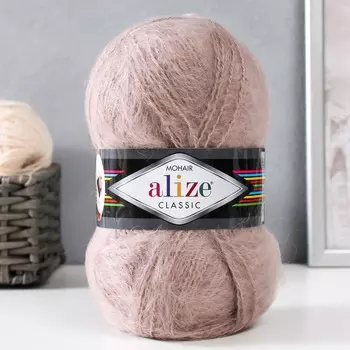 Пряжа "Mohair classic" 25% мохер, 24% шерсть, 51% акрил 200м/100гр (541 норка)