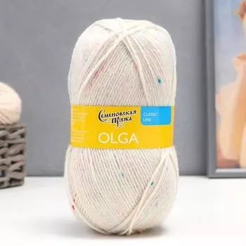 Пряжа Olga (ОльгаПШ) 50% шерсть, 50% акрил 392м/100гр (1925 суров.-рад1)