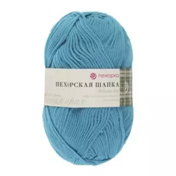 Пряжа "Пехорская шапка" 85% меринос.шерсть, 15% акрил 200м/100гр (583 бирюза)