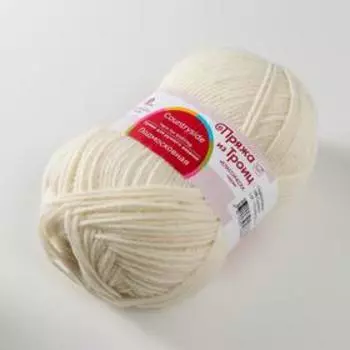 Пряжа "Подмосковная" 50% шерсть, 50% акрил 250м/100гр (166 Суровый)