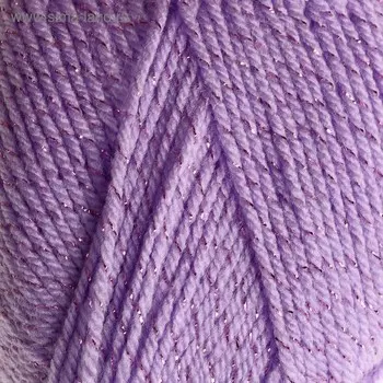 Пряжа "Праздничная" 48% кашмилон (ПАН), 48% акрил, 4% метанит 160м/50гр (180 св.сирень)