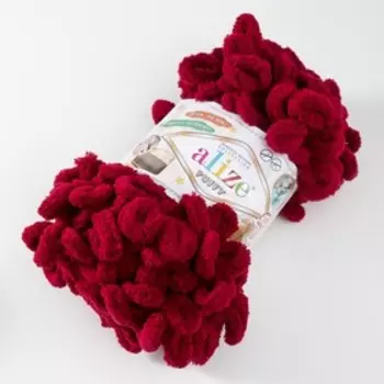 Пряжа "Puffy" 100 % микрополиэстер 9м/100г (107 вишня)