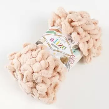 Плюшевая пряжа для вязания руками ALIZE, Puffy, 100 % микрополиэстер, 9 м/100 г, (310 св. бежевый)