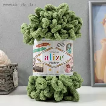 Пряжа "Puffy" 100 % микрополиэстер 9м/100г (485 трава)
