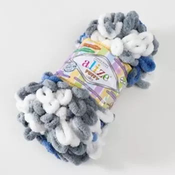Плюшевая пряжа для вязания руками ALIZE, Puffy color, 100 % микрополиэстер, 9 м/100 г, (6075)
