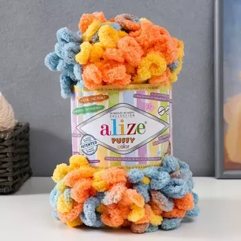 Пряжа "Puffy color" 100 % микрополиэстер 9м/100г (6314)