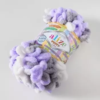 Пряжа "Puffy color" 100 % микрополиэстер 9м/100г (6372)