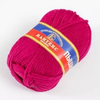 Пряжа "Пышка" 100% импортная п/т шерсть 3-х нит. 110м/100гр (191 цикламен)