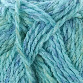 Пряжа "Радужный стиль" 25% шерсть, 75% ПАН 200м/100гр (1031-Мулине бирюза/салатовый)