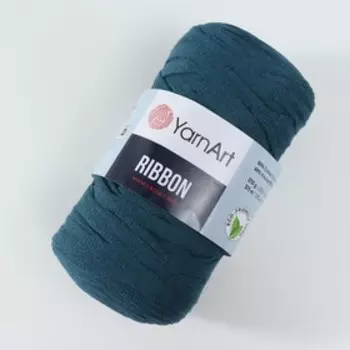 Пряжа "Ribbon" 40% полиэстер, 60% хлопок 125м/250гр (789 морской)