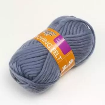 Пряжа Roving felt (Валя) 100% шерсть 50м/50гр (56 стальн.)