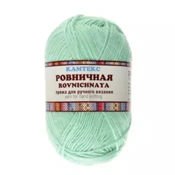 Пряжа "Ровничная" 20% шерсть, 10% акрил, 70% ПАН 200м/100гр (025 мята)
