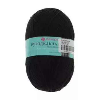 Пряжа "Рукодельная" 100% акрил 175м/50гр (02-Черный)