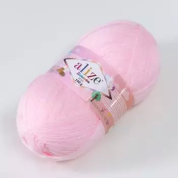 Пряжа "Sekerim Bebe" 100% акрил 320м/100гр (184 светло-розовый)