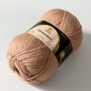 Пряжа "Шелкопряд" 70% п/т шерсть, 30% искусственный шелк 300м/100гр (006 светлый бежевый)