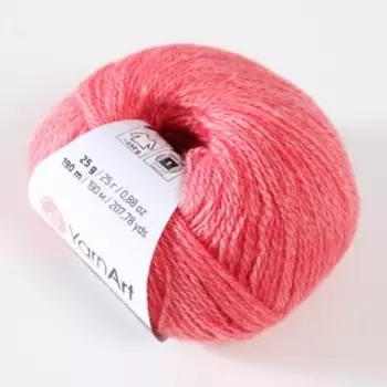Пряжа "Silky Wool" 35% силк район, 65% мерино. вул 190м/25г (332 коралл)