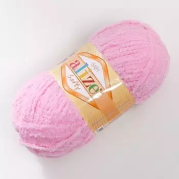 Пряжа "Softy" 100% микрополиэстер 115м/50гр (185 детский розовый)