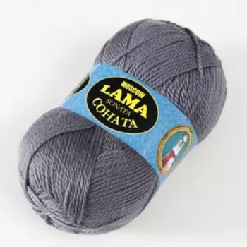 Пряжа "Соната" акрил 50%, шерсть п/т 50% 250м/100гр (169 серый)