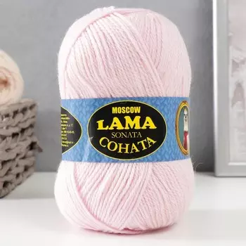 Пряжа "Соната" акрил 50%, шерсть п/т 50% 250м/100гр (293 розовый песок)