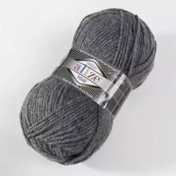 Пряжа "Superlana midi" 25% шерсть, 75% акрил 170м/100гр (182 ср.-сер.меланж)